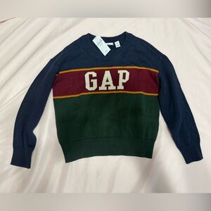 NWT GAP Kids Navy, Green and Maroon Sweater, XS (4-5)